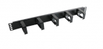 19" sutvarkymo panelė (65mm. žiedai) juoda