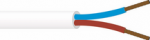 Kabelis H03VVH2-F 2x0,75 mm&sup2; lankstus plok&scaron;čias baltas (Ritė 100m)