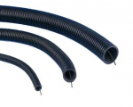 Vamzdis gofruotas D25mm behalogenis 750N UV juodas su viela