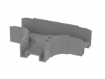 MEK TR-70 T-sujungimo elementas, plastikinis pilkas