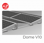 Konstrukcija  saulės elektrinei ant plok&scaron;čio stogo, 10 laipsnių&nbsp; 32 mod. (13,6 kW)