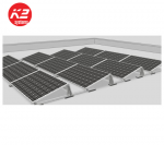 Konstrukcija saulės elektrinei ant plok&scaron;čio stogo, 15 laipsnių,&nbsp; 24 mod. (10kW)