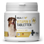Reavet vitamino B komplekso maisto papildas &scaron;unims, tabletės