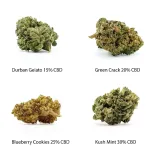 CBD kanapių žiedų rinkinys, 4 &times; 1 g