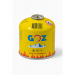 GOZ Propano&ndash;Butano Dujų Balionėlis 230 g | Žemas, su sriegiu | Kempingui, degikliams, lituokliams