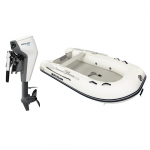 Pripučiama valtis Mercury Airdeck 300 ir Mercury Avator 7.5 e SH elektrinis variklis