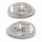Navigaciniai žibintai chromuotu plastikiniu korpusu