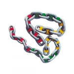 Grandinės žymėjimo detalė 6mm raudona