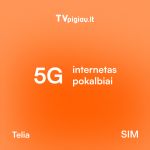&bdquo;5G Neribotas T planas" - auk&scaron;tos spartos internetas ir pokalbiai su SIM kortele - 20 GB duomenų EU/EEE