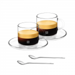 Puodeliai ir stiklinės PUODELIAI SU &Scaron;AUK&Scaron;TELIAIS IR LĖK&Scaron;TUTĖMIS DOUBLE ESPRESSO