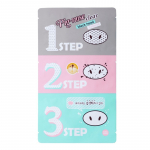 Holika Holika Pig Nose Clear Blackhead 3 Step Kit &ndash; poras valantys pleistriukai