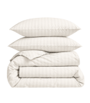 Premium satino patalynės komplektas &bdquo;Snow White Stripe Sateen&ldquo; (160x200 cm)