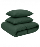 Lininė patalynė &bdquo;Linen Dark Green&ldquo; (200x220 cm)
