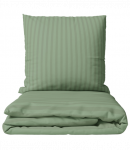 Premium satino patalynės komplektas &bdquo;Pistachio Stripe Sateen&ldquo; (200x220 cm)