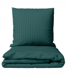 Premium satino patalynės komplektas &bdquo;Green Stripe Satin&ldquo; (200x200 cm)