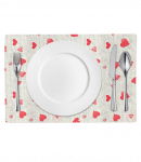 Stalo padėkliukai &bdquo;Hearts placemat&ldquo; 1 vnt. (30x45 cm)