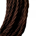 Tekstilinis kabelis tamsiai rudas 3x2,5 mm