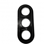 Keramikinis rėmelis 3-jų vietų, juodas