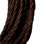 Tekstilinis laidas tamsiai rudas 3x1,5 mm