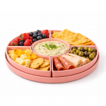 Užkandžių serviravimo padėklas su indeliais