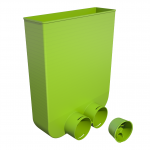 Plastikinė grindų grotelių dėžutė AE34c, 309x 86 mm - 2 x DN75 Air Excellent