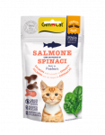 Gimcat Crunchy Snacks Salmon & Spinach tra&scaron;kūs skanėstai la&scaron;i&scaron;a/&scaron;pinatai 50g
