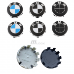Ratų emblemos 68mm/56mm Juoda/Balta 56mm