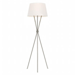 Penny vienos lemputės grindinis &Scaron;viestuvas &ndash; poliruotas nikelis su baltu gaubtu