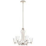 Kayva LED 13 lempučių 6 žiedų sietynas &ndash; poliruotas nikeliu