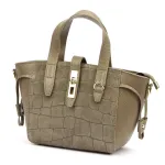 Luka 24-092 CROCO taupe natūralios odos rankinė