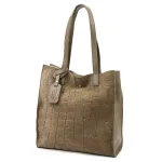 Luka 25-041 CROCO taupe natūralios odos rankinė