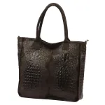 Luka 26-167 CROCO tamsiai ruda odinė rankinė
