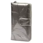 Pierre Cardin 02 LEAF 116 pilka odinė piniginė
