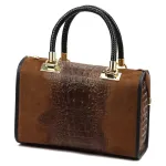 Luka 25-088 CROCO ruda odinė rankinė