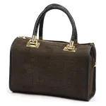 Camilla PREMIUM 10.019 CROCO tamsiai ruda odinė rankinė