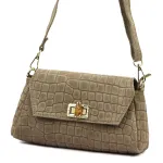 Luka 26-178 CROCO taupe natūralios odos rankinė