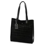 Luka 25-041 CROCO juoda odinė rankinė