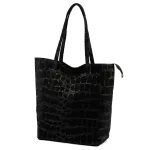 Luka 26-084 CROCO juoda natūralios odos rankinė