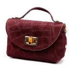 Luka 26-106 CROCO bordo natūralios odos rankinė