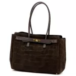 Camilla PREMIUM 10.004 CROCO tamsiai ruda odinė rankinė