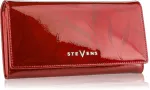Moteri&scaron;ka lakuotos odos piniginė STEVENS raudonos spalvos D1909