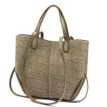 Luka 24-082 CROCO taupe natūralios odos rankinė