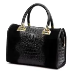 Luka 25-088 CROCO juoda odinė rankinė