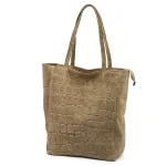 Luka 26-084 CROCO taupe natūralios odos rankinė