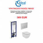 AKCIJA! Ideal Standard pakabinamo klozeto ir rėmo komplektas