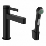 Praustuvo mai&scaron;ytuvas su bide du&scaron;eliu Hansgrohe Finoris matinis juodas