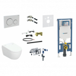 Geberit AquaClean Alba Premium Plus komplektas su Duofix Sigma 8 cm WC potinkine montavimo sistema