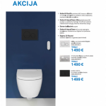 Geberit AquaClean Alba Comfort komplektas su Duofix Sigma 8 cm WC potinkine montavimo sistema