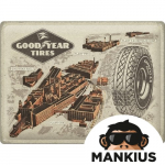 Skardinis ženkliukas 30x40 GOODYEAR FACTORIES 23361