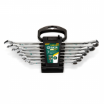 Kombinuotų raktų su terk&scaron;le rinkinys 7vnt. (8-19mm) 120XP